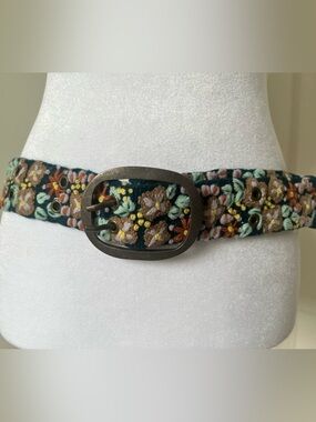 Jenny Hand Woven Floral Belt- Med- Never worn